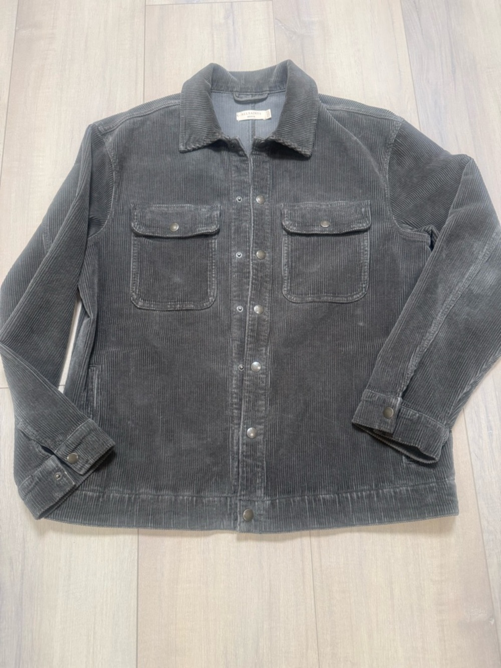All Saints Men's Corduroy Shirt Jacket - Olive Gray